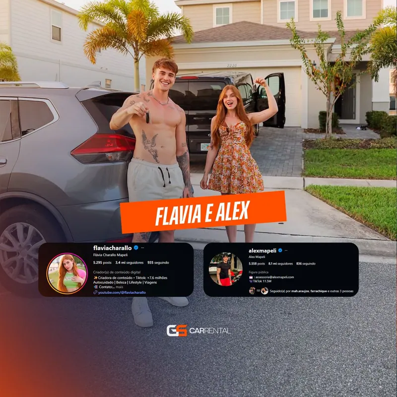 Flávia & Alex Mapeli - cliente GS Car Rental